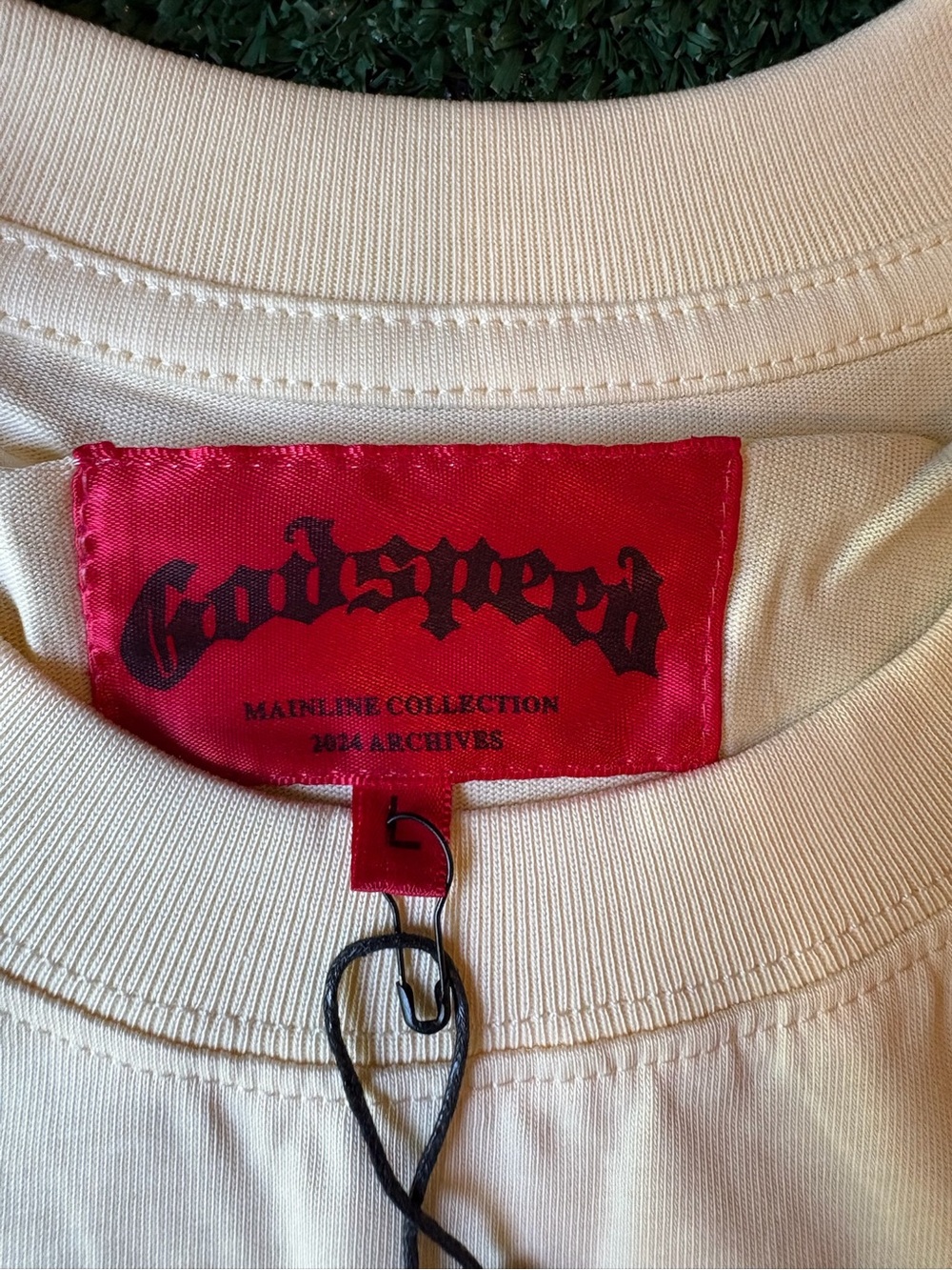 Godspeed Graphic Skull Tee - Cream with Pink/Red Print - Picture 7 of 9
